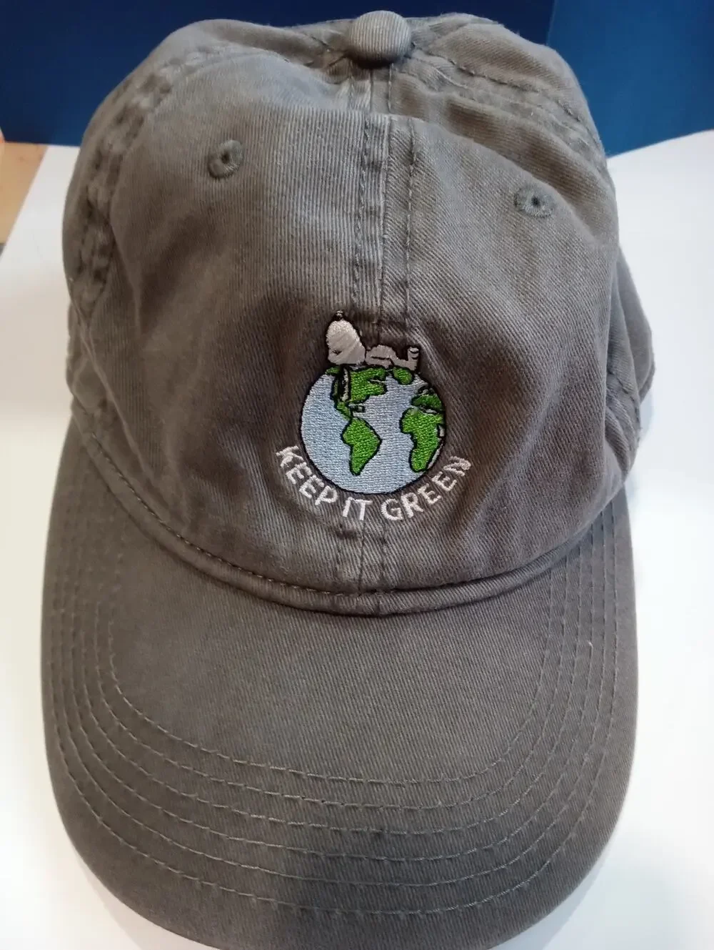 Snoopy Peanuts Embroidered Adjustable Cap Hat Keep it Green 0749